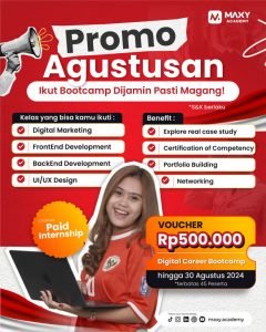 Promo Agustusan Bootcamp Maxy Academy (Sumber VRITIMES.com)