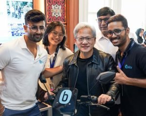 Blitz Electric bergabung dalam Program Inception NVIDIA, bertemu Jensen Huang, dan memperkenalkan Teknologi AI Logistik Masa Depan di Indonesia AI Day 2024 (1)