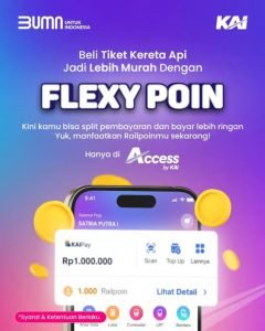 Kabar Gembira! Beli Tiket Kereta Api Kini Lebih Murah dengan Fitur Flexy Poin di Access by KAI (1)