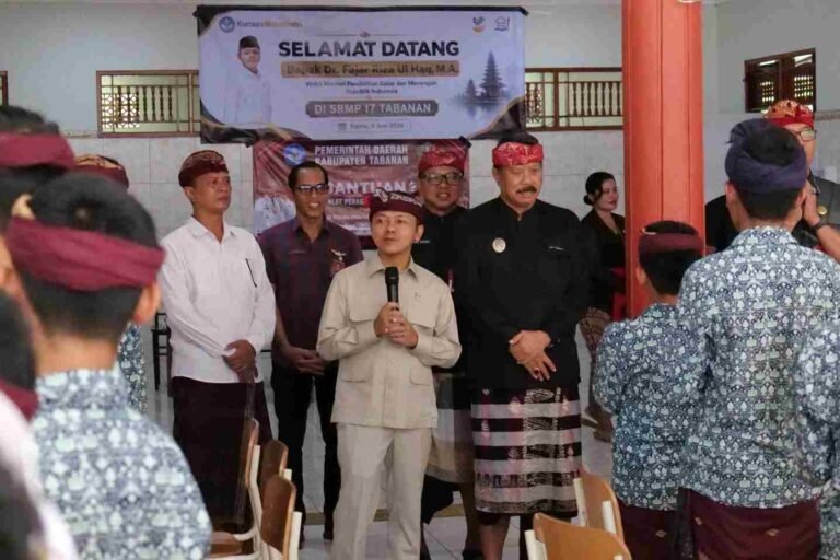 Wamendikdasmen Hadir di Tabanan, Tinjau Pembangunan dan Revitalisasi Beberapa Sekolah dan Sekolah