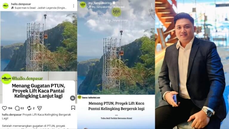 Hoaks Klaim PTUN Menangkan Gugatan Lift Kaca Kelingking, Proses Sidang Masih Berjalan