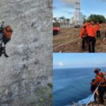 Tiga Buruh Terjebak Air Pasang di Bawah Tebing Uluwatu, Dua Dievakuasi Dramatis Setelah Bertahan Semalaman