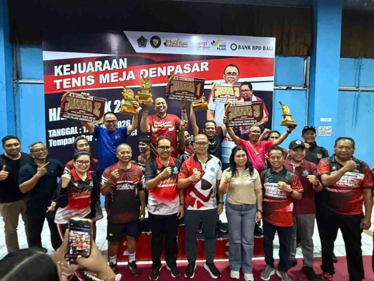 Turnamen Tenis Meja Hari Pajak Resmi Ditutup, Desa Tegal Kertha Dan Desa Sumerta Kaja Jadi Juara