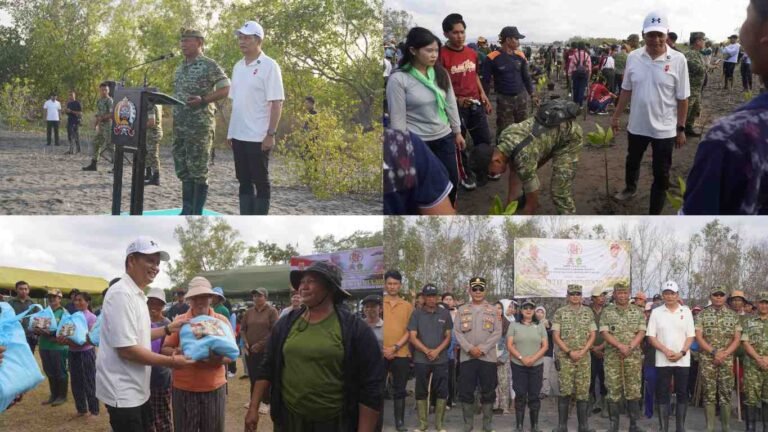 Peringati HUT ke-81 TNI, Bupati Kembang Hartawan Bersama Danrem 163/Wira Satya Pimpin Penanaman 9.200 Mangrove di Tuwed Park