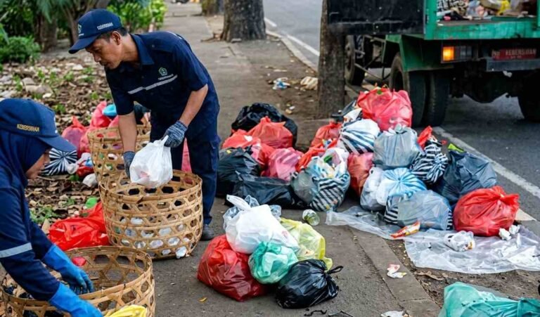 Jaga Wajah Kota, DLH Rutin Lakukan Penyisiran dan Pemilahan Sampah di By Pass Ir. Soekarno, Tabanan