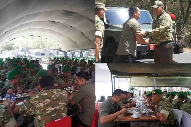 Menhan dan Bupati Jembrana Santap Siang Bersama, Bakar Semangat Prajurit TNI