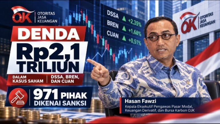 OJK Jatuhkan Denda Rp2,1 Triliun Terkait Kasus Saham DSSA, BREN, dan CUAN