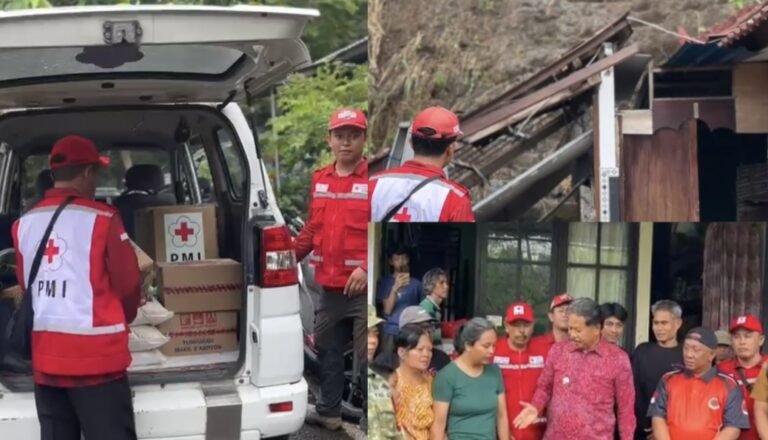 Longsor Terjang Tiga Rumah di Tabanan, 11 Warga Terdampak dan Satu Orang Dilarikan ke Rumah Sakit